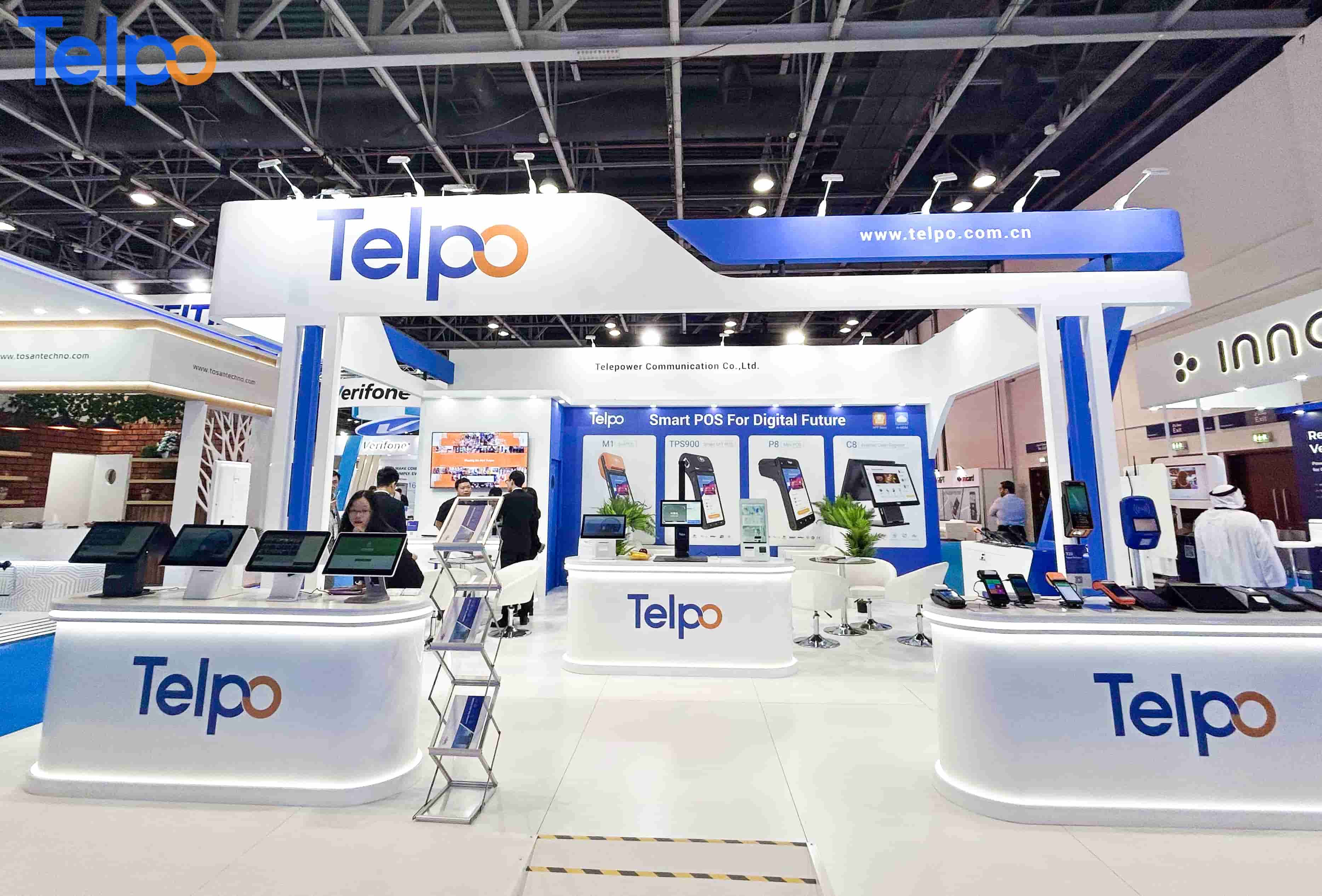 Telpo displayed a variety of smart POS terminals